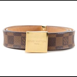 Louis Vuitton Damier Ebene Canvas and Leather Belt